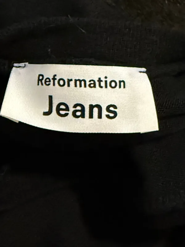Reformation Jeans Black long Sleeve T-Shirt Women’s Sz S Tencel - Image 5