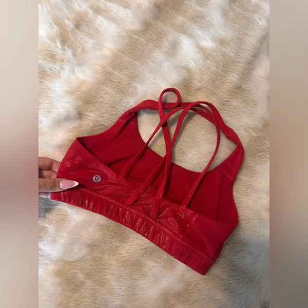 Lululemon Athletica Vibrant Red Sports Bra - Image 5