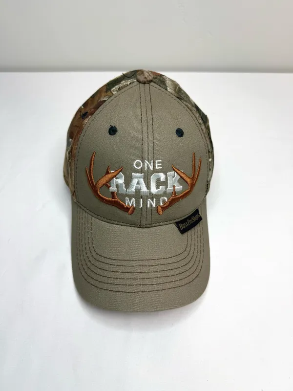 Bass Pro Shops Hat Camo Hunting Baseball Cap SnapBack OS “One Rack Mind” Hat - Image 3