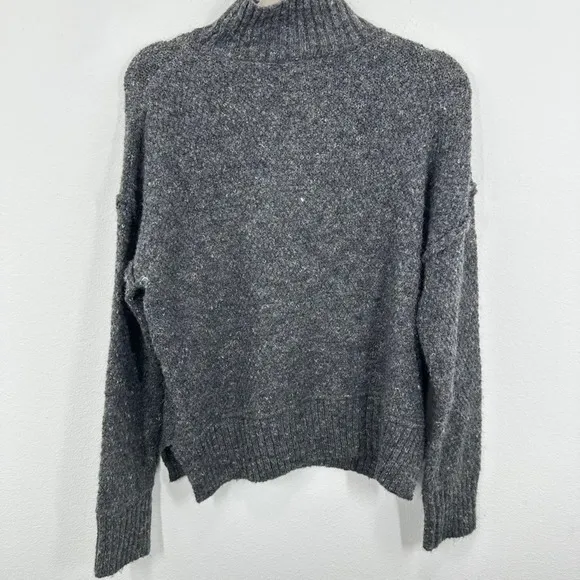 Blu Pepper Gray Knit Mockneck Sweater Women's‎ Small Casual Winter Chunky Knit - Image 10