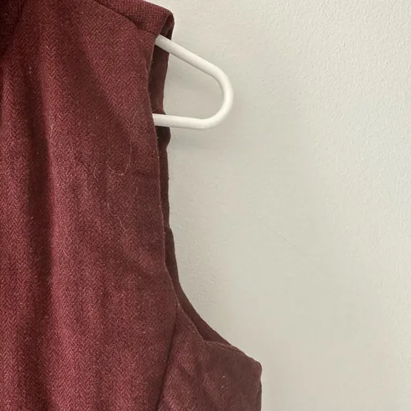 Lemon Tart Vest Women's Small Burgundy Skyros Wool Quilted Winter Gorpcore - Image 7