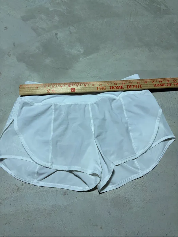 Lululemon White Women's Active Shorts - Lightweight Running Shorts 8 - Image 4