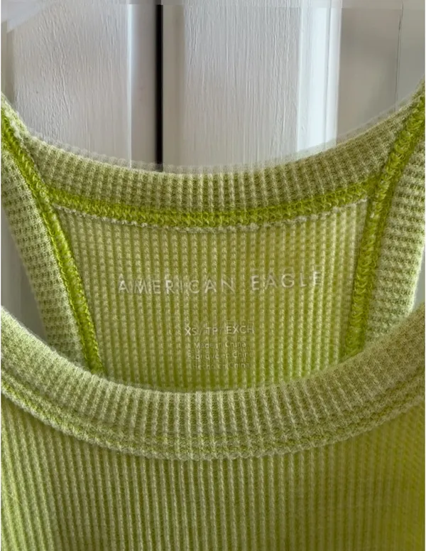 American Eagle Outfitters ribbed tank top green - Image 2