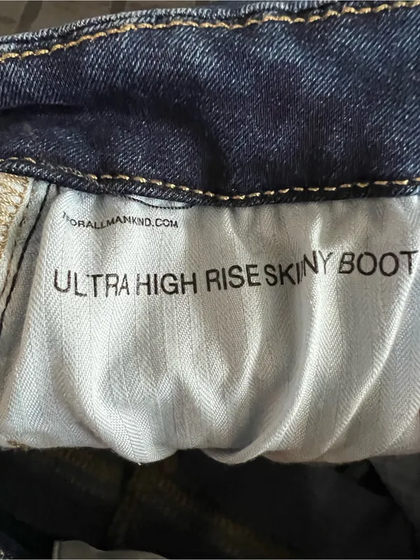 7‎ For All Mankind Ultra High Rise Skinny Stretch Bootcut Denim Jeans - Image 11