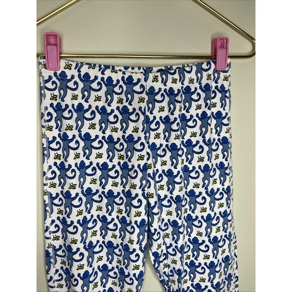 Roller Rabbit Pajama Pants Womens XS Blue Monkey Print Pima Cotton Lounge Sleep - Image 2