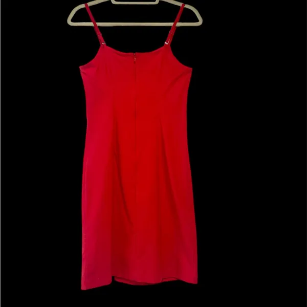 Forever 21 Red (Adjustable) Spaghetti Strap Short Dress Sz L - Image 4