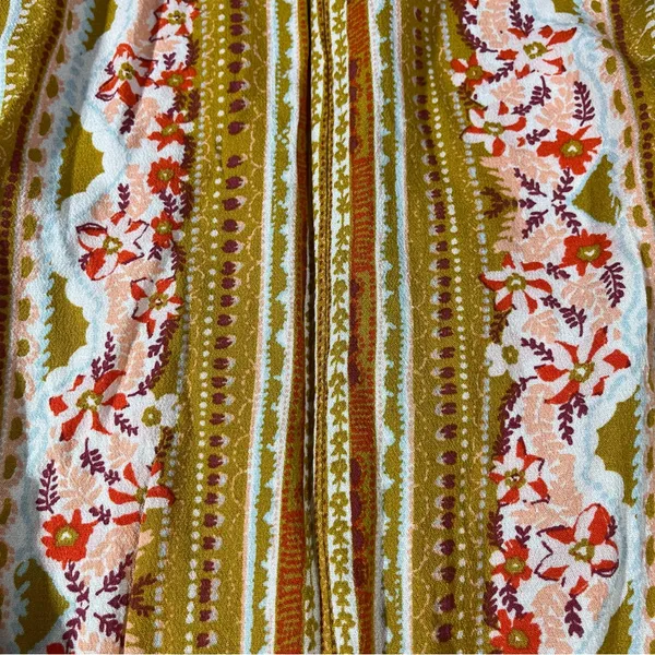 Free People Intimately Yellow Bohemian Long Sleeve Blouse Top; XS Women’s - Image 10