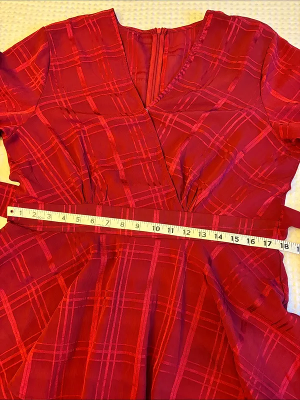 Selfie Leslie Burgundy Red V-Neck Ruffled Mini Romper - Image 14