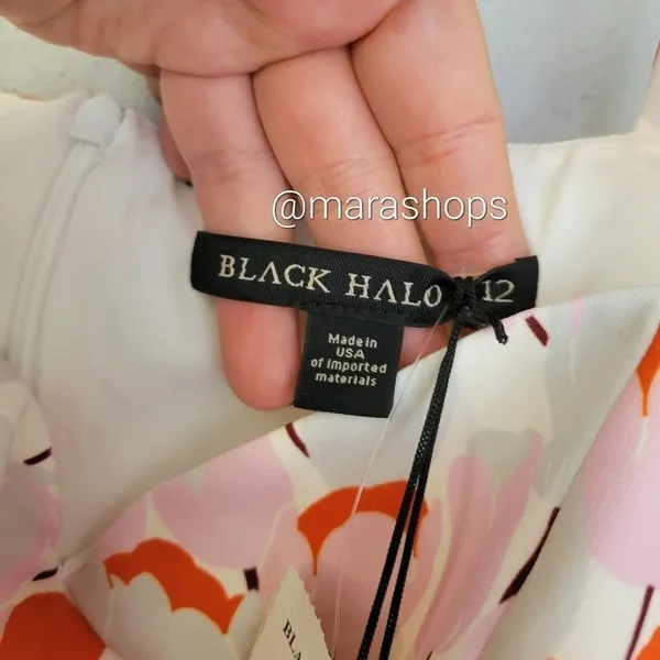 Black Halo Zalda Ruffled Floral Mini Dress - Image 7