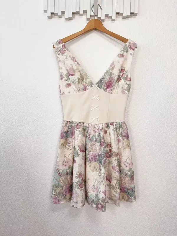 Arose Studio Grace Sleeveless Plain Corset Waist Mini Dress $158 One Size - Image 2