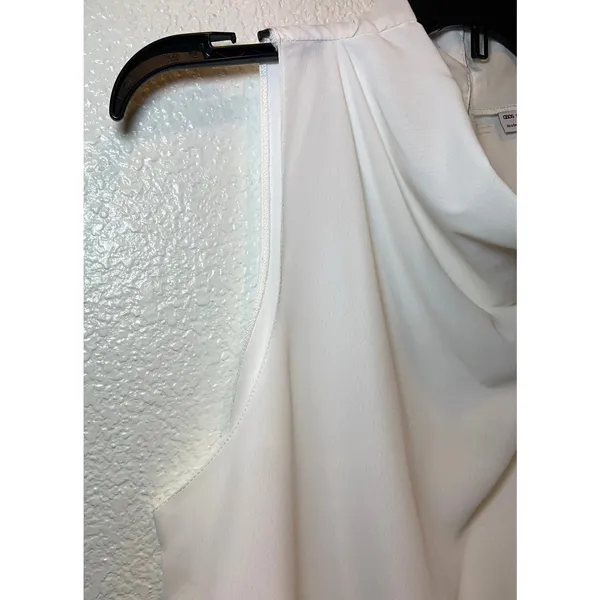 Women's ASOS Draped Cowl Neck Sleeveless Lightweight Summer Blouse White Size 8 - Image 3