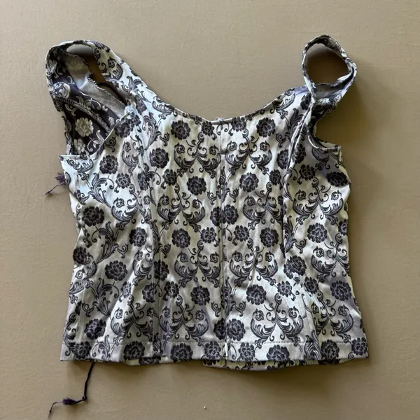Vintage Brocade Corset top Purple Size XL - Image 2