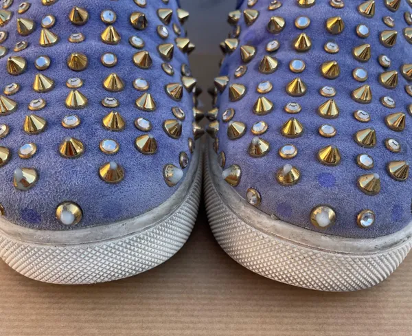 Roller 1C1S crystal studded suede slip-on sneaker size 36 - Image 3