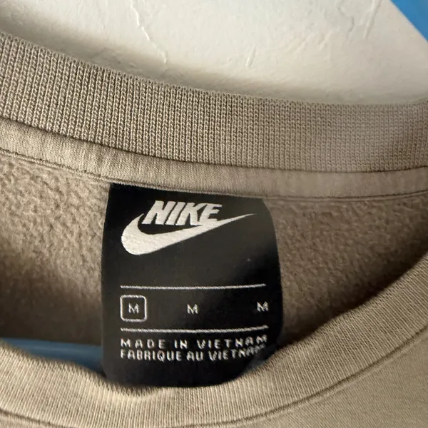 Nike Crewneck Sweatshirt Khaki Green Cotton Blend Small Casual - Image 2