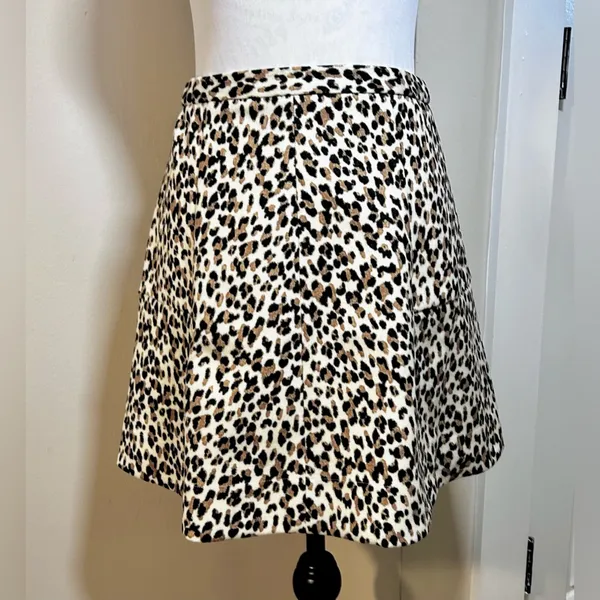 NWT TUCKERNUCK Murphy Leopard A-Line Mini Skirt XS Preppy Chic Womens XS 💛 - Image 13