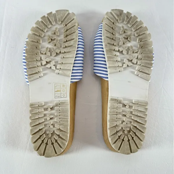 Jack Rogers Phoebe Knotted Comfort Slide Sandals in White Blue Stripe Size‎ 8 - Image 7