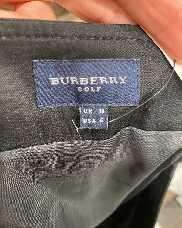 Burberry Golf Skirt Black Plaid - Image 10