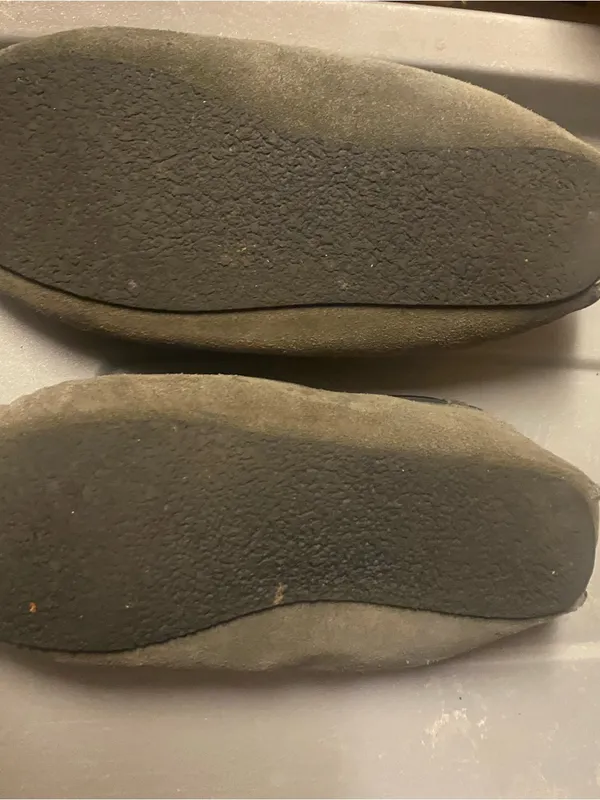 Minnetonka Moccasin Slippers Shoes Cally Size 7.5 Brown Suede Fur Inside 4015 H - Image 9
