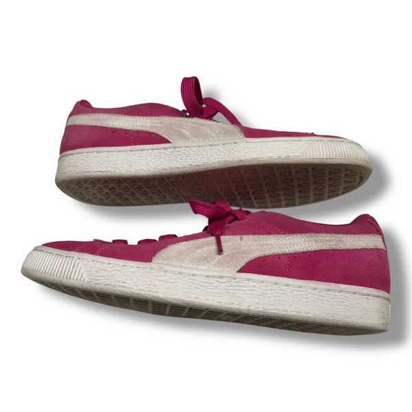 Puma Womens Suede Pink Fuchsia Purple Low‎ Top Shoes Size 8.5 355462 38 - Image 5