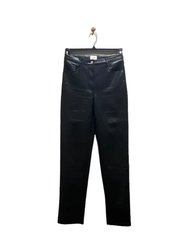Wilfred Aritzia Melania Faux Leather Pants Black Size 4 Minimalist Classic Sexy - Image 2