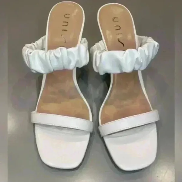 Unisa Womens Cyla‎ Slide Sandal - White - Image 5