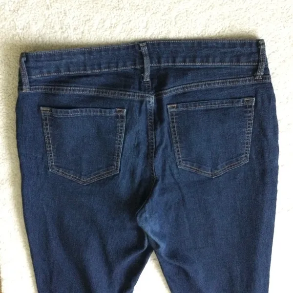 Old Navy Super Skinny Mid Rise Women's Dark Wash Blue Denim Jeans - Size 12 - Image 6