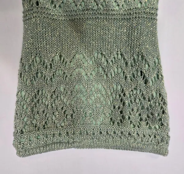 SNDYS x REVOLVE Strapless Crochet Maxi Dress in Green Shimmer - Image 7