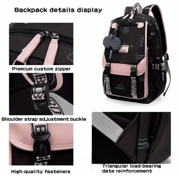 Bob Urban NWT Casual, Lightweight And Large Capacity School Bag - Image 4