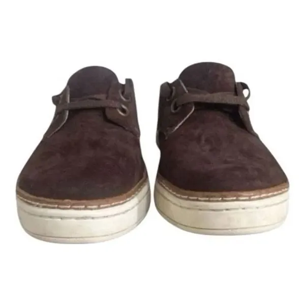 Ugg Carilyn Women Brown Leather Shoes Size 5 Suede Lace Up Casual Shoes Comfort - Image 3
