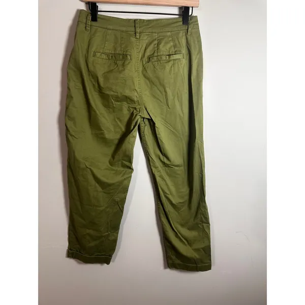 Boden Womens‎ High Rise Tapered Chino Pants Olive Green R0489 US 6P - Image 5