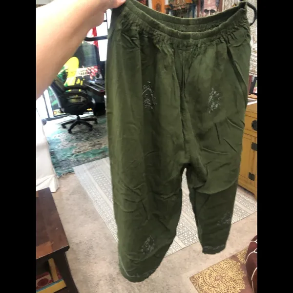 INDO cropped pants, ever green super soft Size XL - Image 4