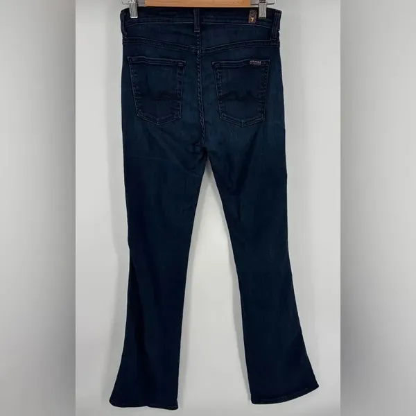 7 For All Mankind mid rise dark wash bootcut denim jean women’s size 27 - Image 5