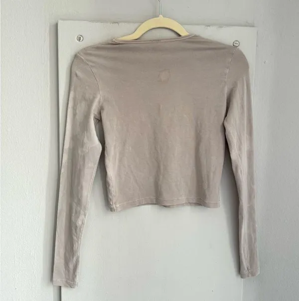 SKIMS Stone Vintage Cropped Long Sleeve S - Image 6