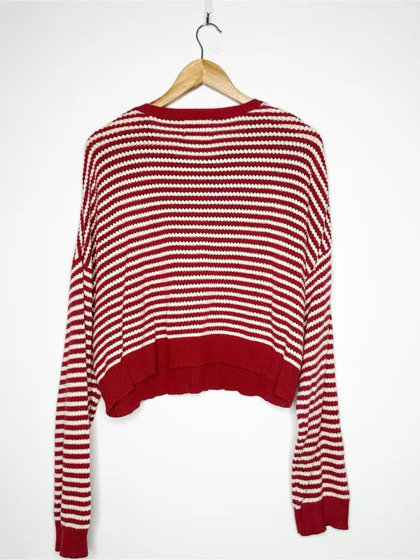 Soho & Stella New York American Flag Cropped Knit Sweater XL - Image 7