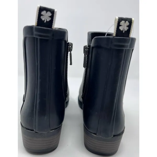 Lucky Brand Women's‎ LK Basel Black H2O Rubber Rain Bootie Size 9M - Image 4