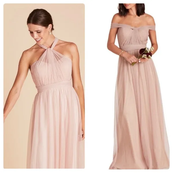 Birdy Grey‎ NWT Christina Dress Women's Size Small Rose Quartz Tulle Convertible - Image 3