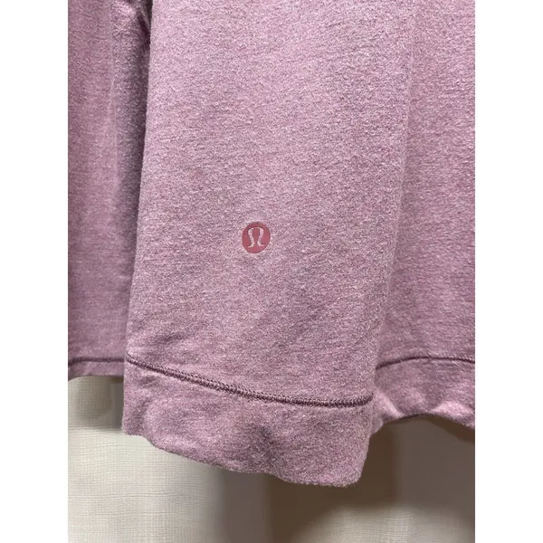 Lululemon Women Coast Easy Wrap Jacket Sz‎ 8 French Terry Heathered Misty Merlot - Image 9