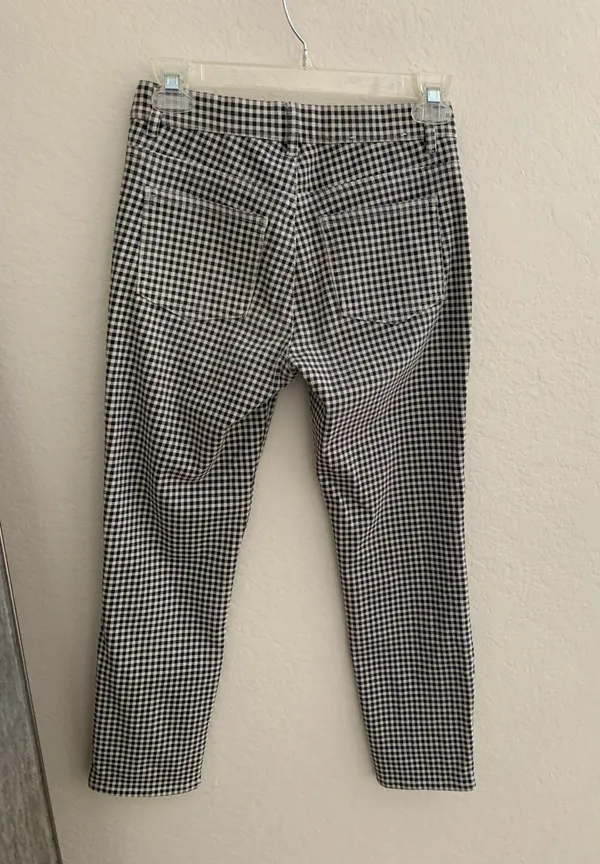 Uniqlo Black and White Gingham Pants - Image 3