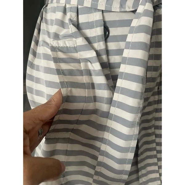 Banana Republic Striped Trench Coat - Image 7