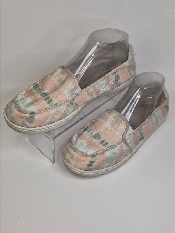 Roxy Size 8 Shoes Women Tie-Dye Multicolor Low Canvas Sneakers Slip-On Boho - Image 9