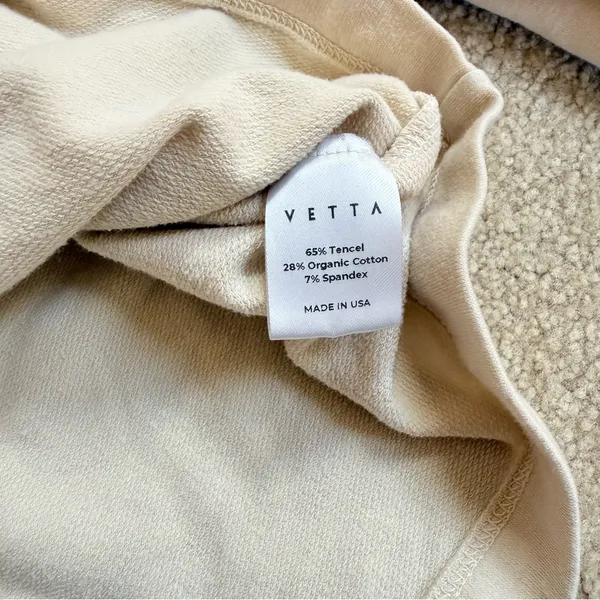 Vetta Capsule Raglan Sweatshirt Vintage Cream Stretch Cotton XS - Image 3