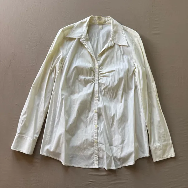 Vintage Old Navy Maternity Ruched Chest Button Up Shirt - Image 2