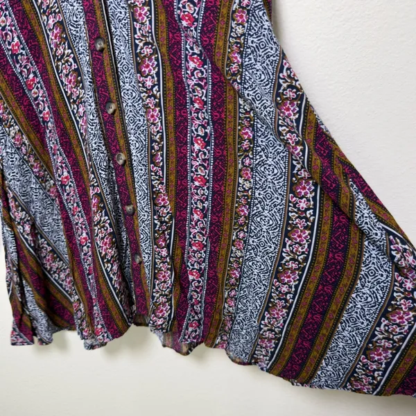 Natural Life Women Ansley Dress Large Multicolor Boho Floral Patchwork Hippie‎ - Image 3