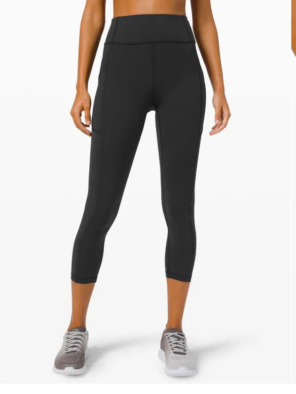 Lululemon Invigorate High-Rise Legging Pants Crop 23" Size 4 Black - Image 3