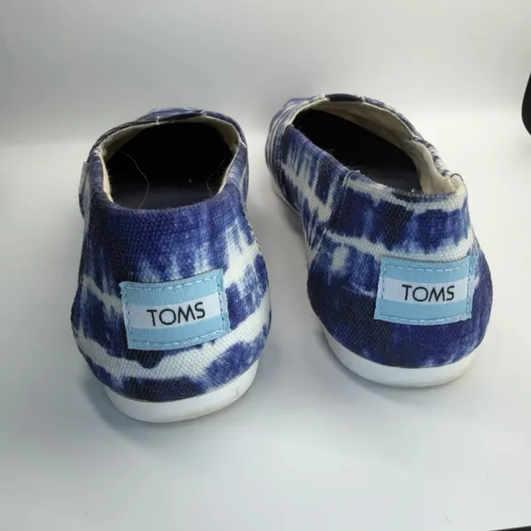TOMS Women's Alpargata Flats Navy‎ Tie Dye Size 7 - Image 3