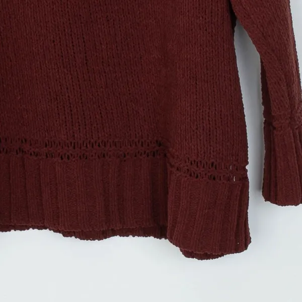 Aerie‎ Womens Turtleneck Sweater Knit Pullover Casual Fall Winter Brown Small - Image 4