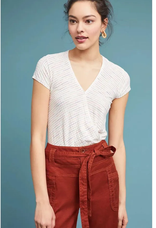 Anthropologie Maeve Leila Wrap Top Size M - Image 3