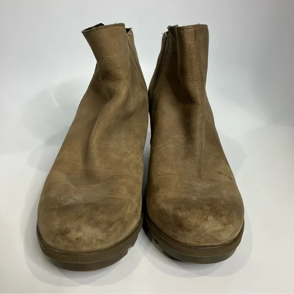 Sorel‎ Joan of arc ll wedge booties tan leather size 10.5 - Image 3