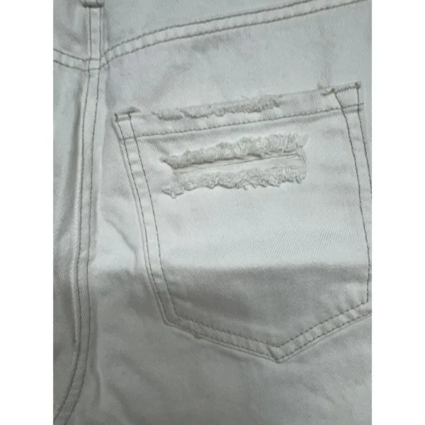 Free People We The Free Brea‎ Cutoff Skirt Deco White Women's Size 25 - Image 9