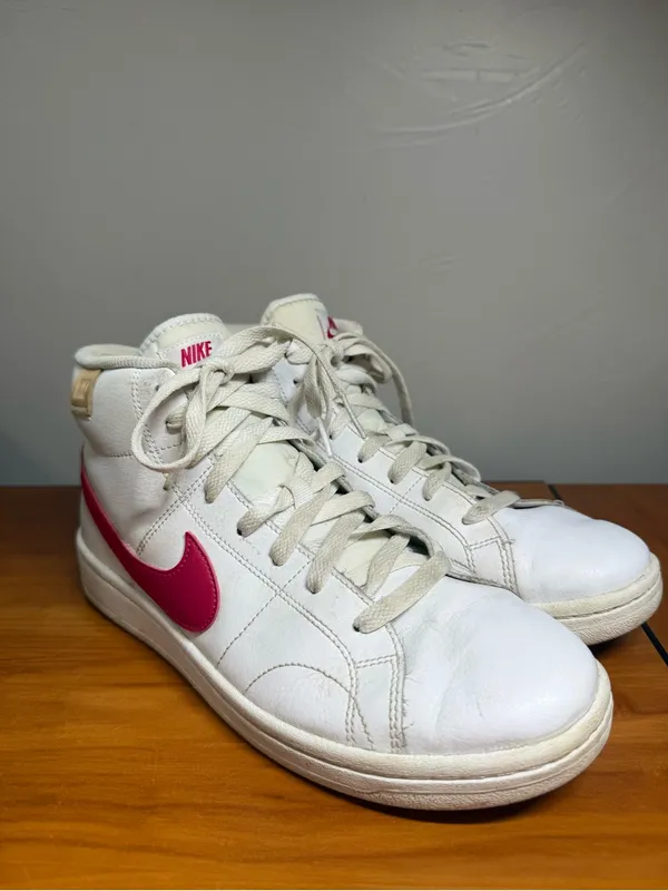 Nike Womens Court‎ Royale 2 Mid White/Rush Pink Leather Sneaker Shoe W10 - Image 4
